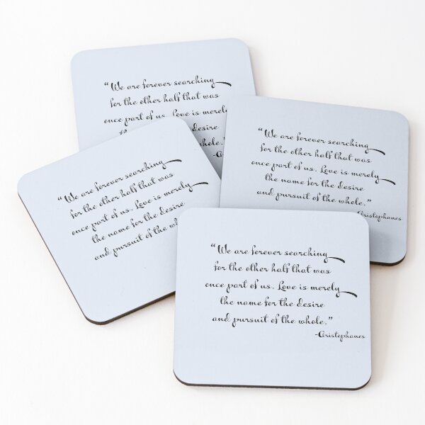 Item preview, Meaning of Love Aristophanes Quote designed and sold by PrimWithPanache.