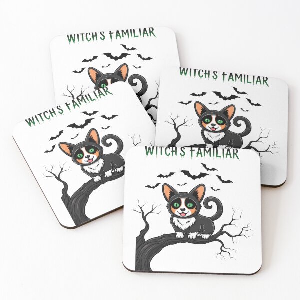 Item preview, Witch’s Familiar – Spooky Adorable Corgi Disguised as Black Cat designed and sold by zoughlal.