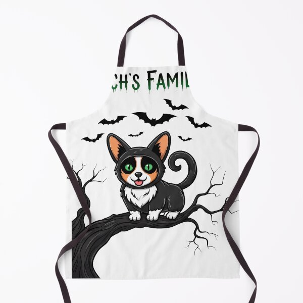 Item preview, Witch’s Familiar – Spooky Adorable Corgi Disguised as Black Cat designed and sold by zoughlal.