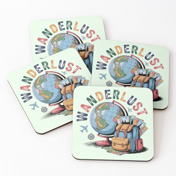 Item preview, Wanderlust Globe Adventure – Travel Backpack Map Art designed and sold by NewAspect.