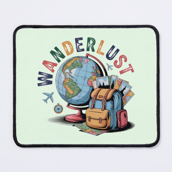 Item preview, Wanderlust Globe Adventure – Travel Backpack Map Art designed and sold by NewAspect.
