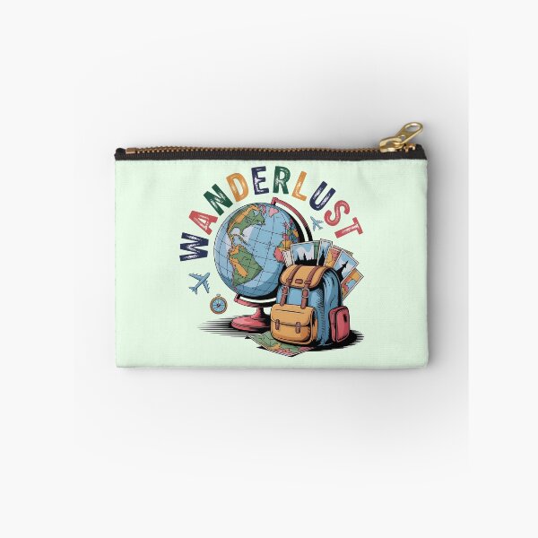 Item preview, Wanderlust Globe Adventure – Travel Backpack Map Art designed and sold by NewAspect.