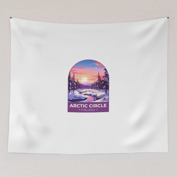 Item preview, Finland Travel Print Arctic Circle  designed and sold by TulipaGraphics.