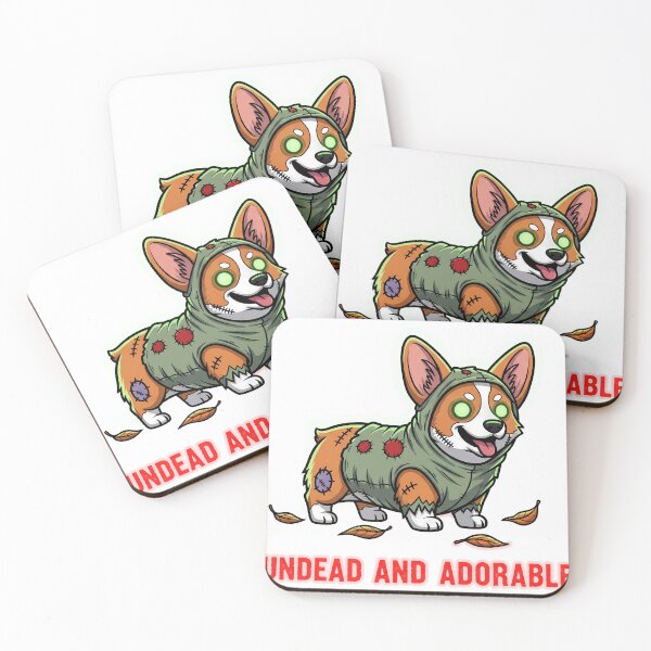 Item preview, Undead and Adorable – Energetic Zombie Corgi in Torn Costume designed and sold by zoughlal.