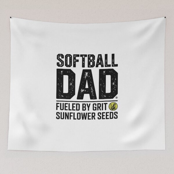 Item preview, Softball Dad Fueled by Grit & Sunflower Seeds designed and sold by Enea Kelo.