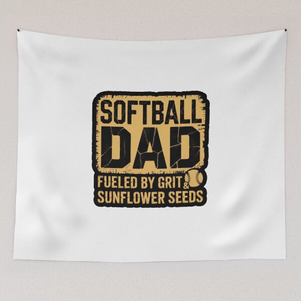 Item preview, Softball Dad Fueled by Grit & Sunflower Seeds designed and sold by Enea Kelo.