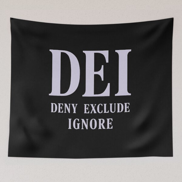 Item preview, DEI Sarcasm Acronym – Deny, Exclude, Ignore Bold Typography Design designed and sold by Item Geeks.