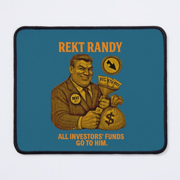 Item preview, "Rekt Randy – All Investors’ Funds Go to Him" | Crypto Satire Design designed and sold by BitCrop.