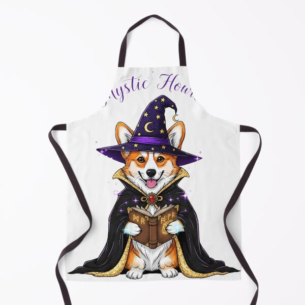 Item preview, Mystic Howls – Regal Halloween Sorcerer Corgi with Spellbook designed and sold by zoughlal.