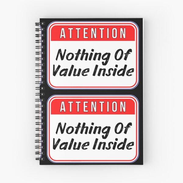 Item preview, ATTENTION:  Nothing Of Value Inside - funny warning signs car truck designed and sold by DesignsFromTW-S.
