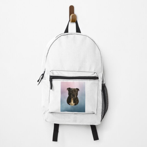 Item preview, “Loyal Soul – Staffy Portrait in Pastel Mist” - Marley designed and sold by GeoWild Designs.