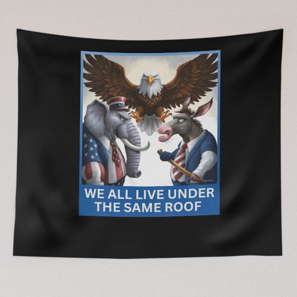 Item preview, We All Live Under the Same Roof – Political Unity designed and sold by Snark Town Tees.