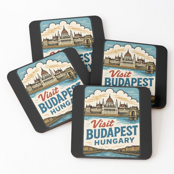 Item preview, Visit Budapest Hungary Retro designed and sold by TomFrontierArt.