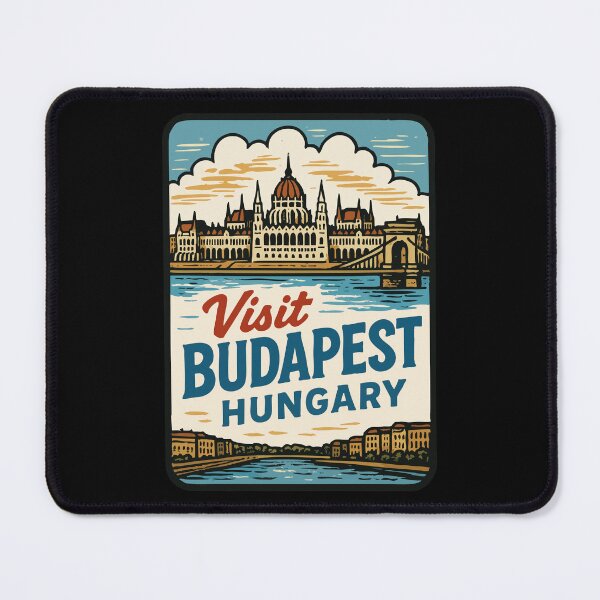 Item preview, Visit Budapest Hungary Retro designed and sold by TomFrontierArt.
