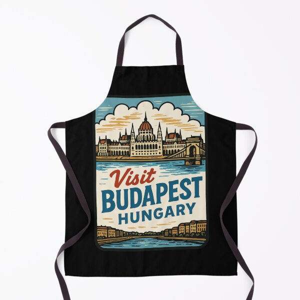 Item preview, Visit Budapest Hungary Retro designed and sold by TomFrontierArt.