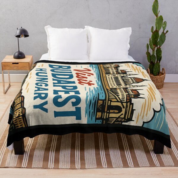 Item preview, Visit Budapest Hungary Retro designed and sold by TomFrontierArt.