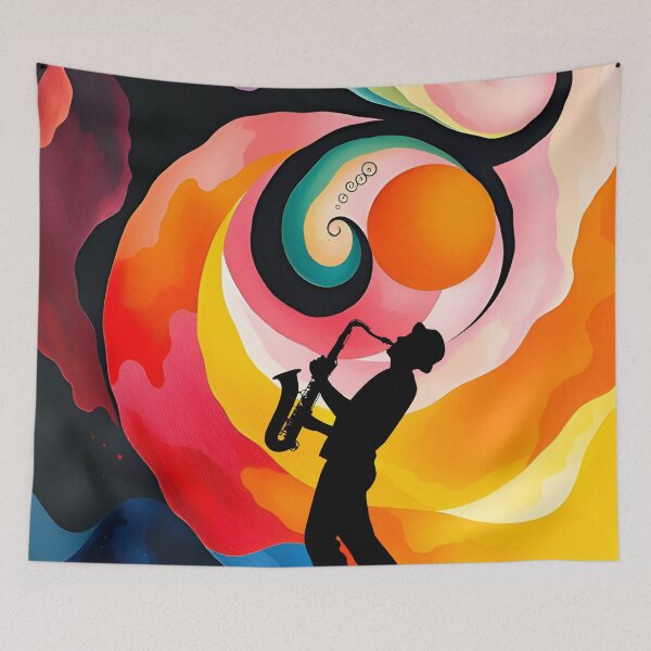 Item preview, Musical Waves of a Saxophonist designed and sold by Ciervo Primavera.
