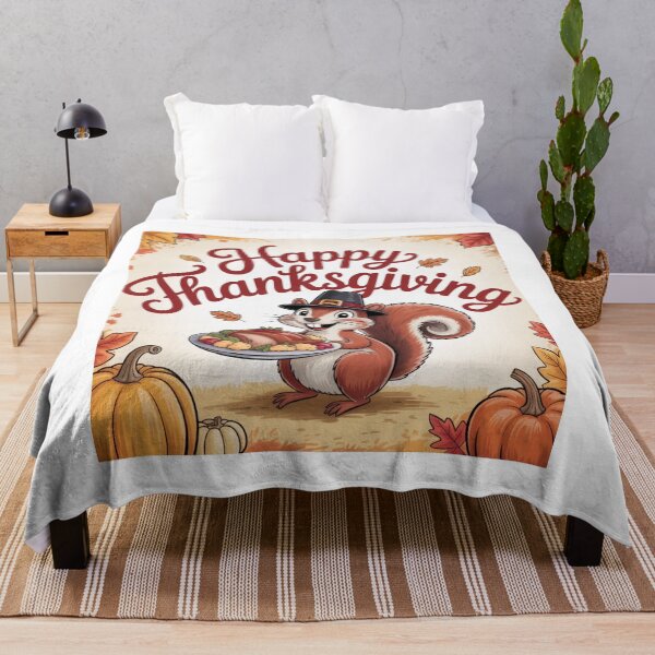 Item preview, Happy Thanksgiving Squirrel Feast – Funny Holiday Design designed and sold by LeoCreazyShop.