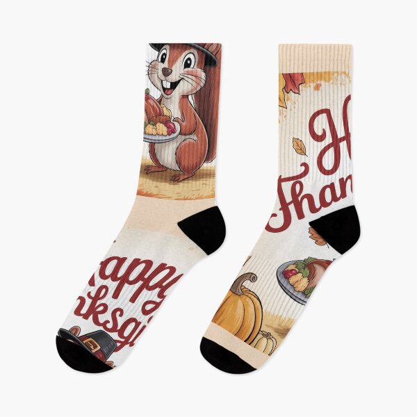 Item preview, Happy Thanksgiving Squirrel Feast – Funny Holiday Design designed and sold by LeoCreazyShop.