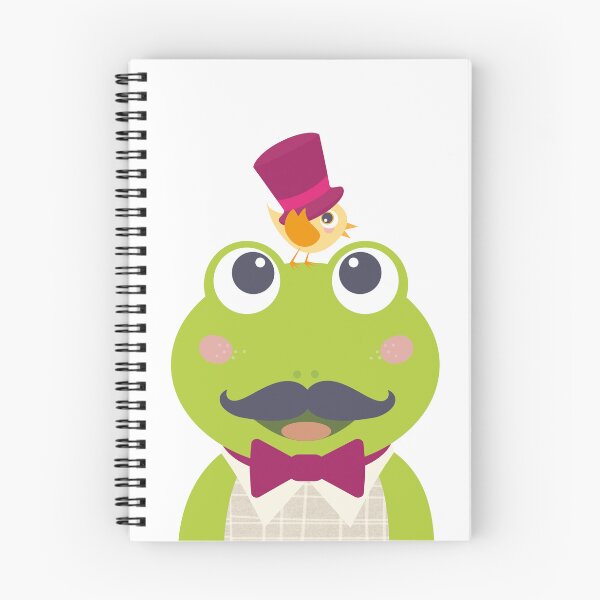 Item preview, Kawaii Dapper Frog Cute Gentleman Frog with Bird designed and sold by Les Petits Buttons.