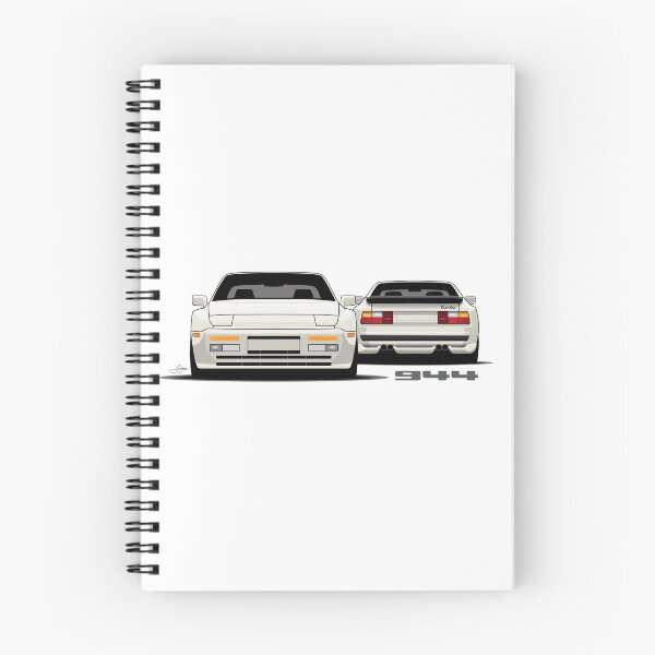 Item preview, Porsche 944 turbo Front rear retro White Illustration designed and sold by blackdogshop.