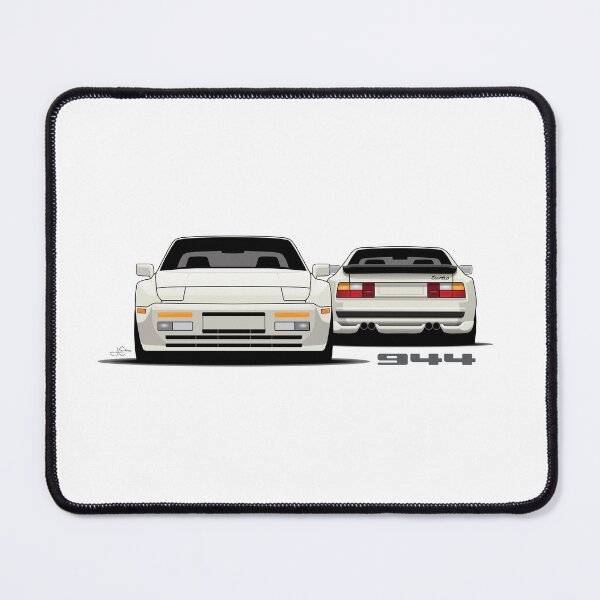 Item preview, Porsche 944 turbo Front rear retro White Illustration designed and sold by blackdogshop.