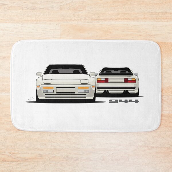 Item preview, Porsche 944 turbo Front rear retro White Illustration designed and sold by blackdogshop.
