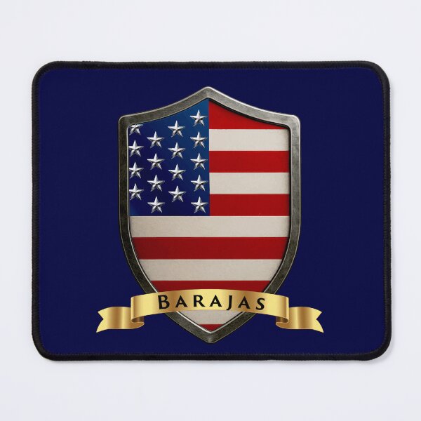 Item preview, Barajas Family USA Shield, Stars & Stripes Heritage Emblem designed and sold by Highlandkings.
