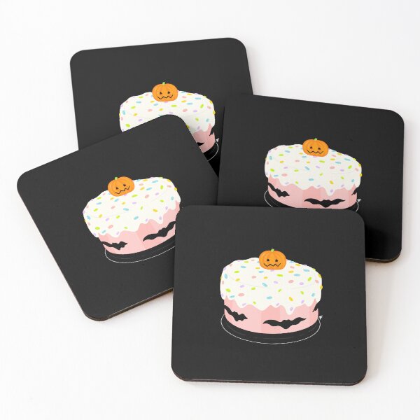Item preview, Halloween Cute Cake - Black Background  designed and sold by The Abysmall.