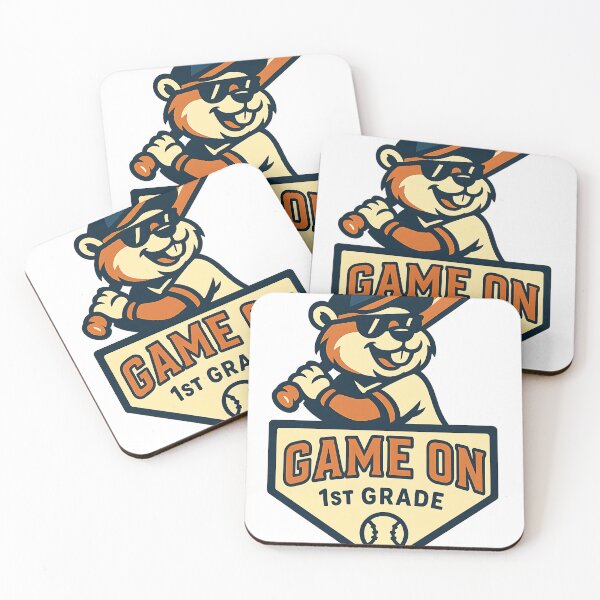 Item preview, Game On First Grade Baseball Cartoon Mascot Design designed and sold by FLASHOP.