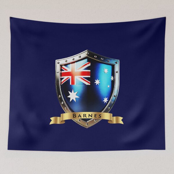 Item preview, Barnes Family Australia Shield, Heraldry Crest of Legacy designed and sold by Highlandkings.