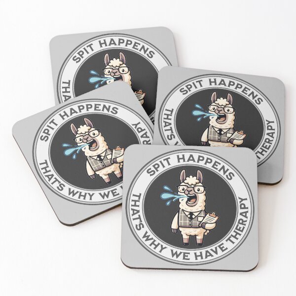 Item preview, Spit Happens – That’s Why We Have Therapy | Funny Llama Therapist Graphic designed and sold by Wander-made Wonders .