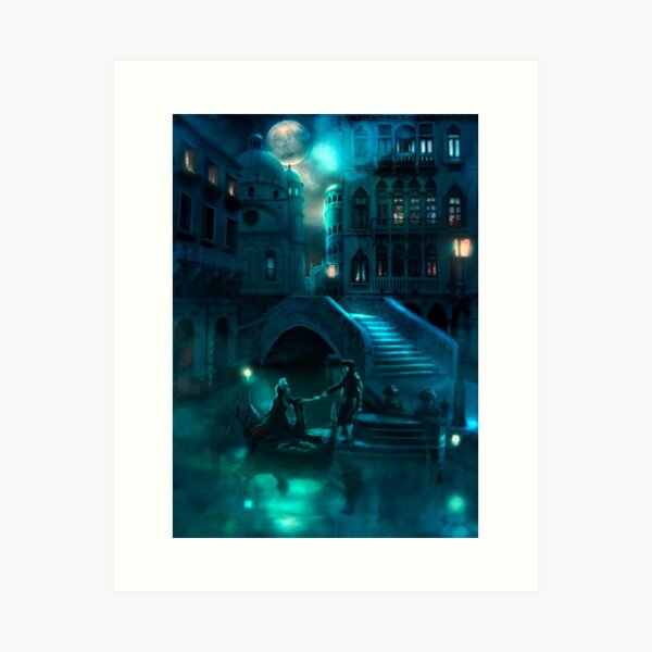 Venice Moon Art Print