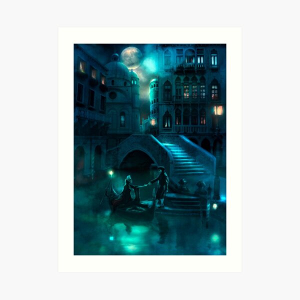 Venice Moon Art Print