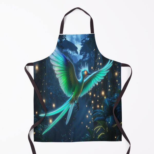Item preview, Bioluminescent Bird Soaring Through Glowing Jungle Night designed and sold by Max Store.