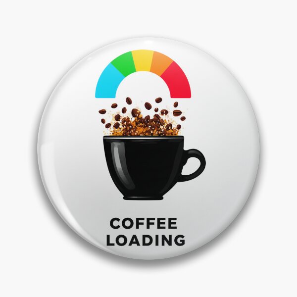 Item preview, Coffee Loading Wall Art – Funny Coffee Cup Poster for Coffee Lovers designed and sold by VisionaryVeils.