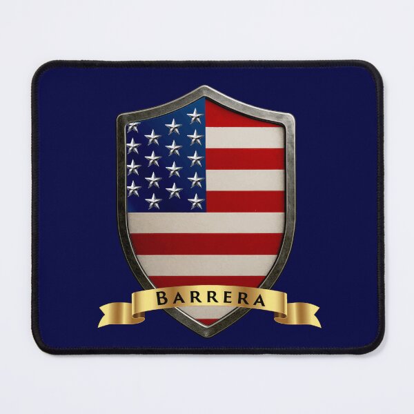 Item preview, Barrera Family USA Shield, Stars & Stripes Heraldic Crest designed and sold by Highlandkings.