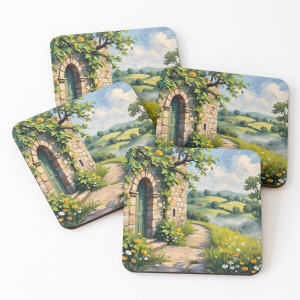 Item preview, Ivy Wall Charm – Rustic Stone Wall Covered in Greenery Photography designed and sold by LR Vibe Studio.