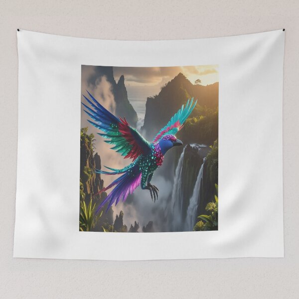 Item preview, Jeweled Phoenix Soaring Over Volcanic Paradise designed and sold by Max Store.