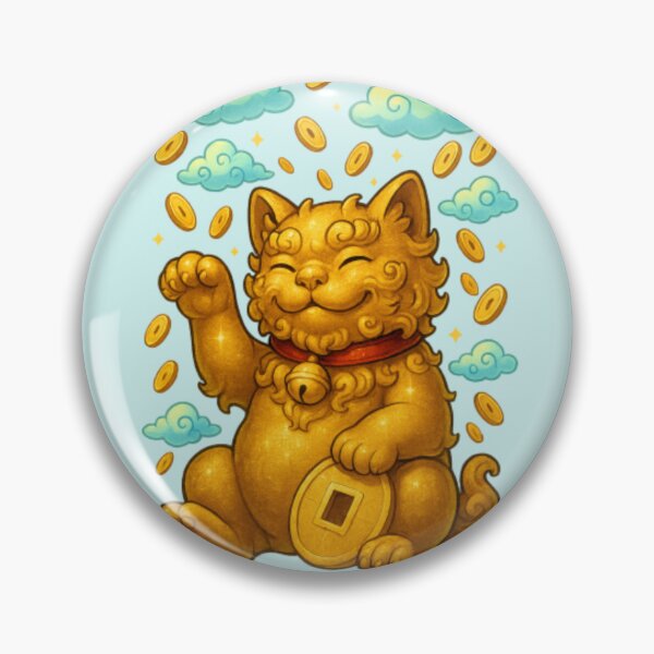 Item preview, Chinese Lucky Cat Foo Coins  designed and sold by AnotherFemaleHuman.