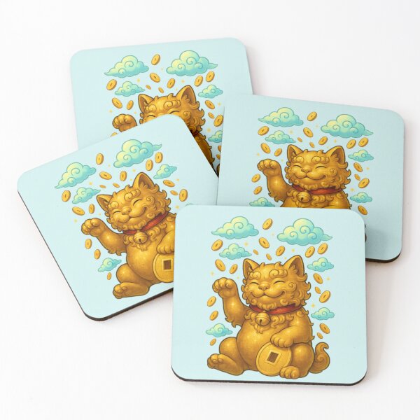 Item preview, Chinese Lucky Cat Foo Coins  designed and sold by AnotherFemaleHuman.