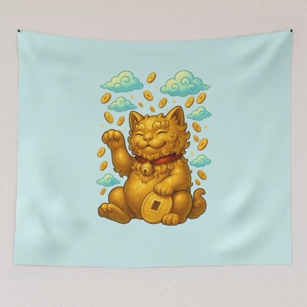 Item preview, Chinese Lucky Cat Foo Coins  designed and sold by AnotherFemaleHuman.