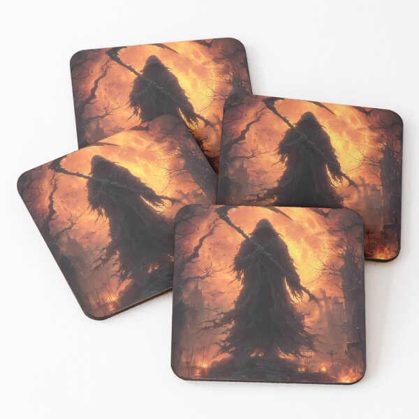 Item preview, Midnight Harvester and Bloody Moon - Halloween Gothic Art  designed and sold by Moisky Art.