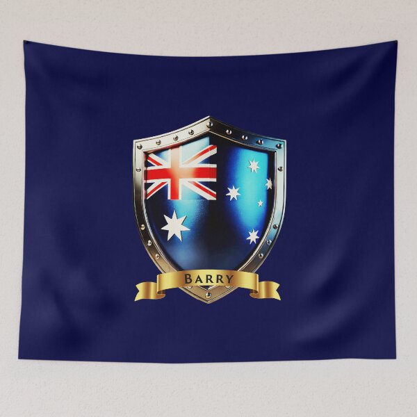 Item preview, Barry Family Australia Shield, Heraldic Crest of Honour designed and sold by Highlandkings.