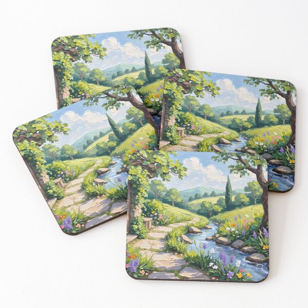 Item preview, Serene Garden Path – Peaceful Nature Walk Photography designed and sold by LR Vibe Studio.