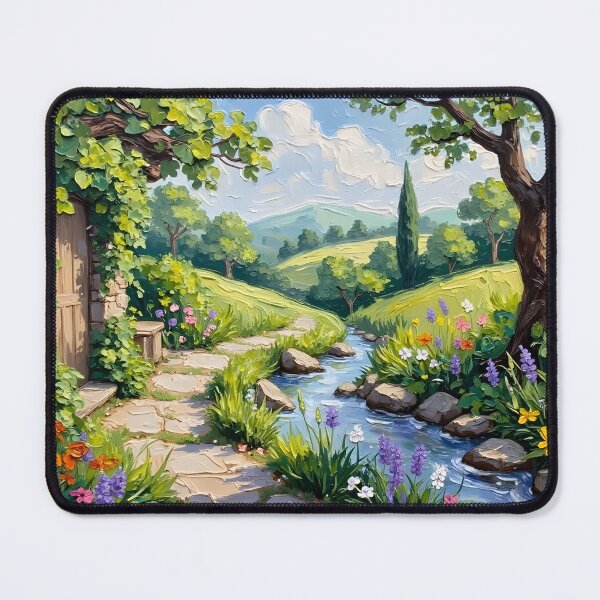 Item preview, Serene Garden Path – Peaceful Nature Walk Photography designed and sold by LR Vibe Studio.