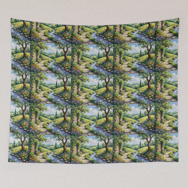 Item preview, Serene Garden Path – Peaceful Nature Walk Photography designed and sold by LR Vibe Studio.