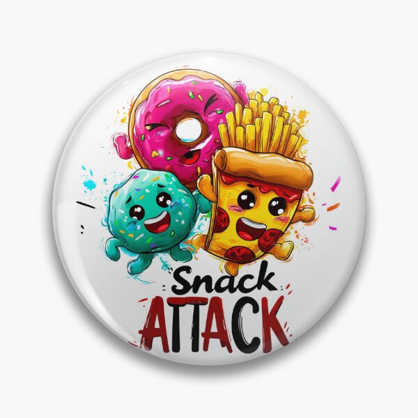 Item preview, Snack Attack Poster – Cute Junk Food Squad Wall Art for Kitchen or Kids Room designed and sold by VisionaryVeils.