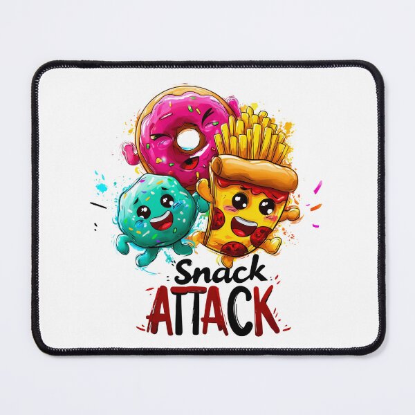 Item preview, Snack Attack Poster – Cute Junk Food Squad Wall Art for Kitchen or Kids Room designed and sold by VisionaryVeils.