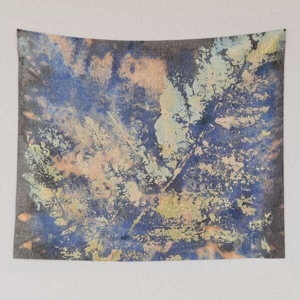 Item preview, Bleached and Acrylic Paint Plant Print of Fern on Parker Quink Ink designed and sold by LymphomaLass.